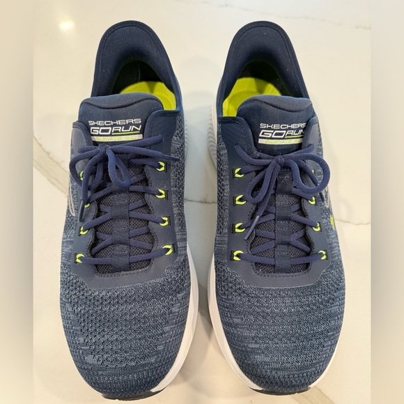 Skechers Men's Navy Slip-Ins Extra Wide Fit Go Run Gym Shows, Size 11 Wide - Picture 7 of 7